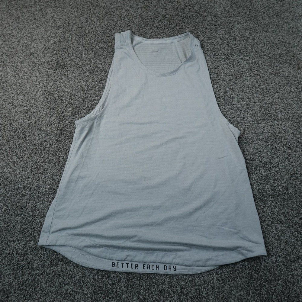Lululemon Shirt Mens M White Gym Workout Athletic Performance Running Tank Top